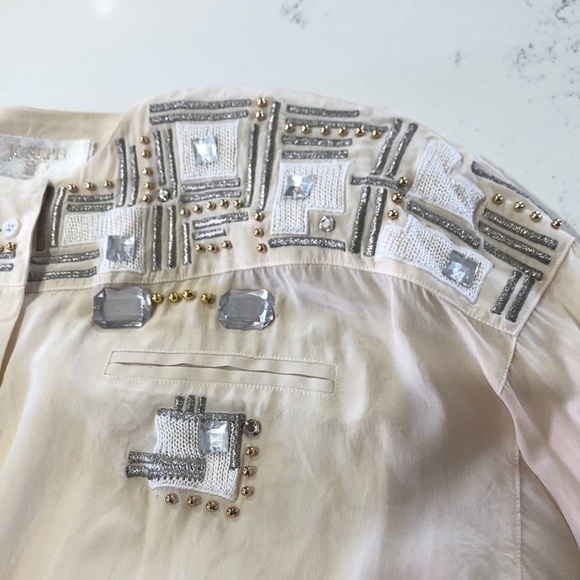 Vintage Joseph Ho cream silk beaded blouse - Picture 13 of 13